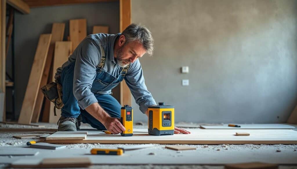 Bien utiliser un mètre laser pour une cloison en placo