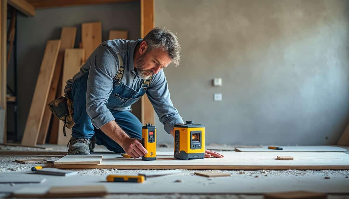 Bien utiliser un mètre laser pour une cloison en placo
