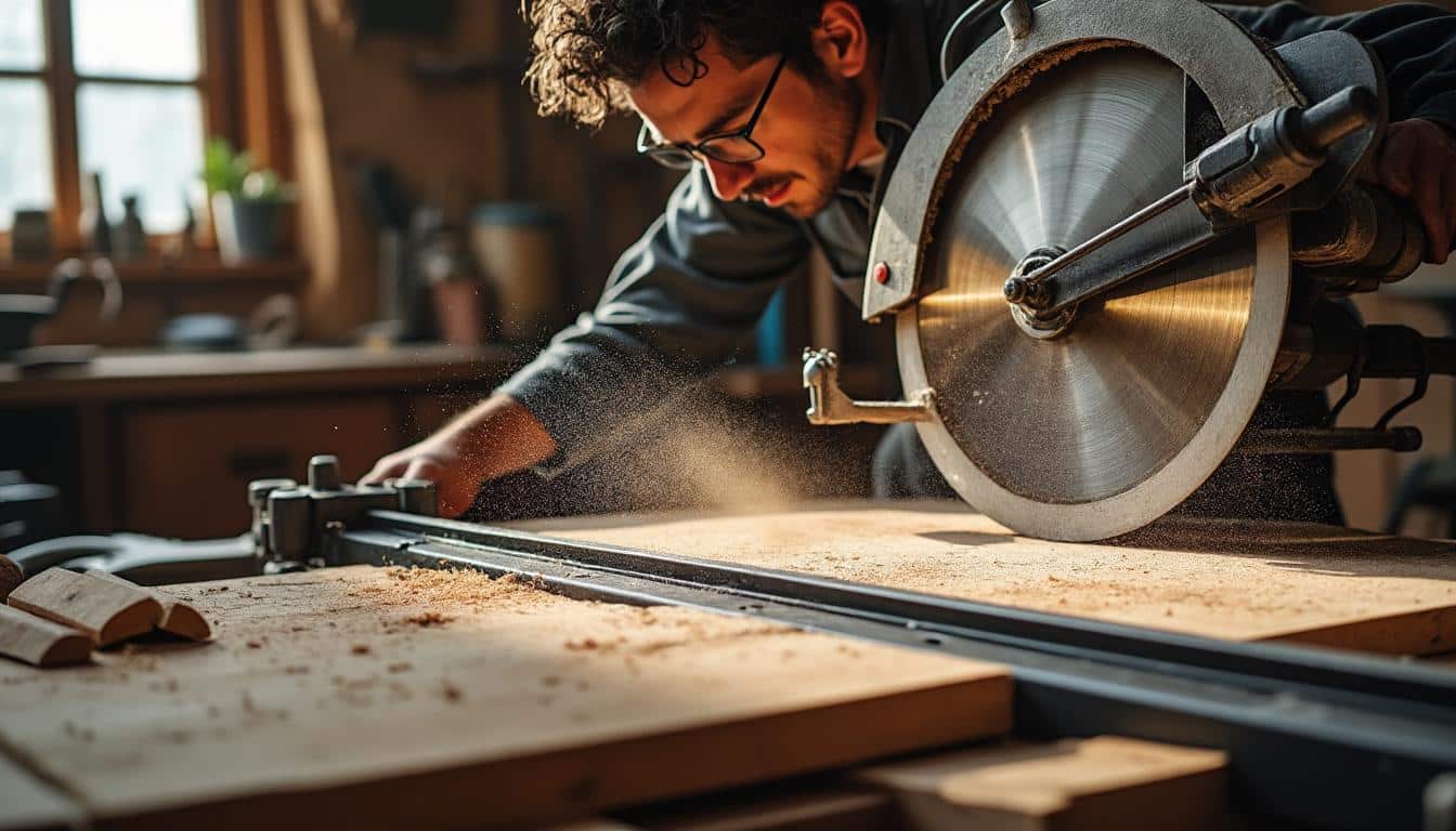 Illustration: Comprendre l’utilité d’un rail de guidage pour scie circulaire