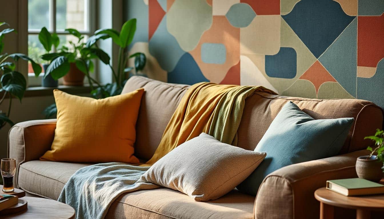 10 idées de couleurs pour sublimer un salon avec de la tapisserie murale