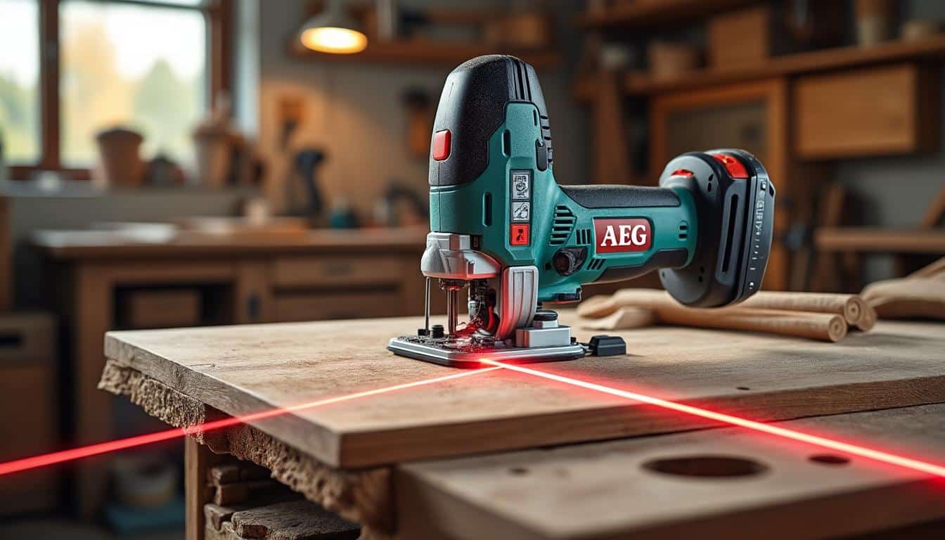 Illustration: Les caractéristiques techniques clés de la scie à onglet AEG pour des performances optimales