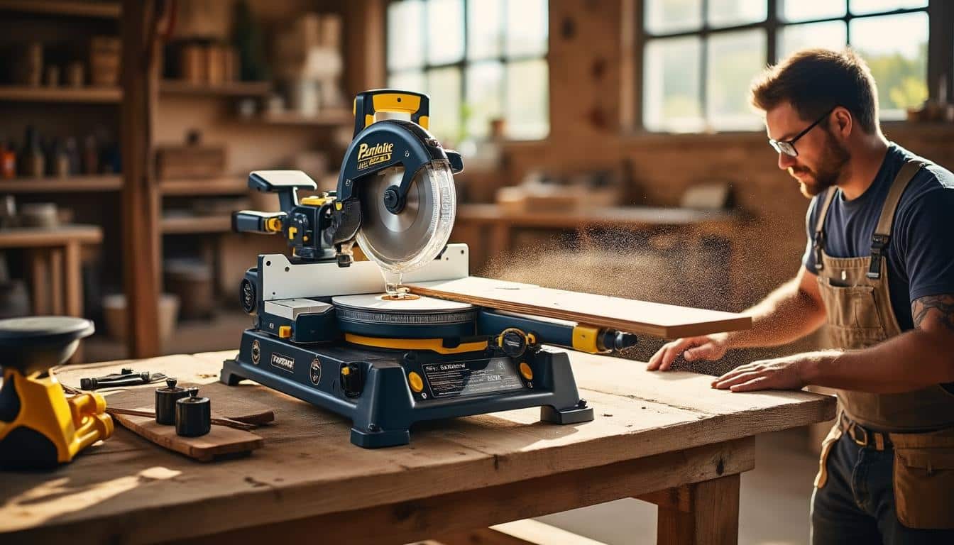Illustration: Comment la scie à onglet Parkside 2000 W allie puissance et précision pour vos découpes