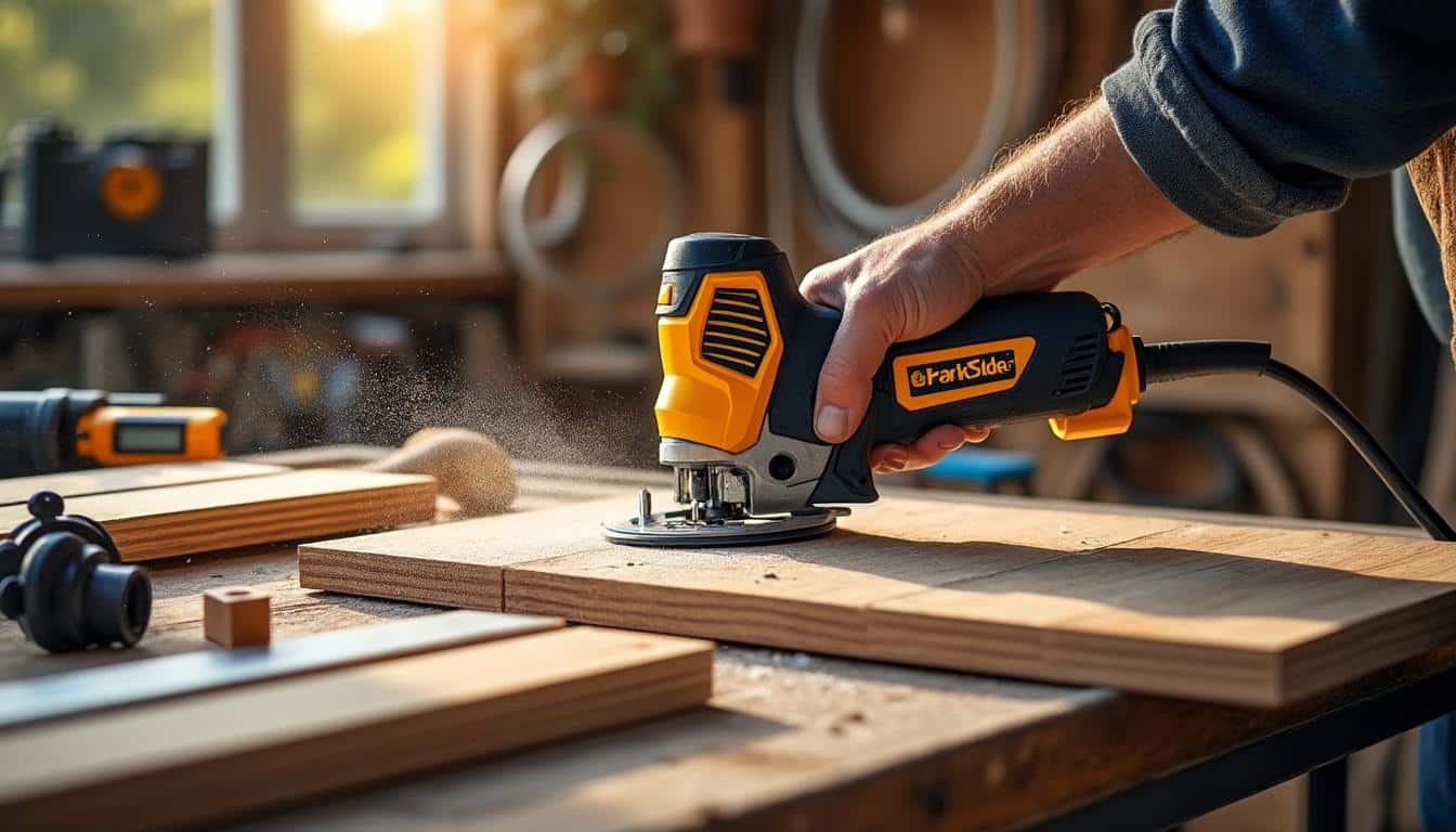 Illustration: La polyvalence de la scie à onglet Parkside 2000 W pour tous types de matériaux