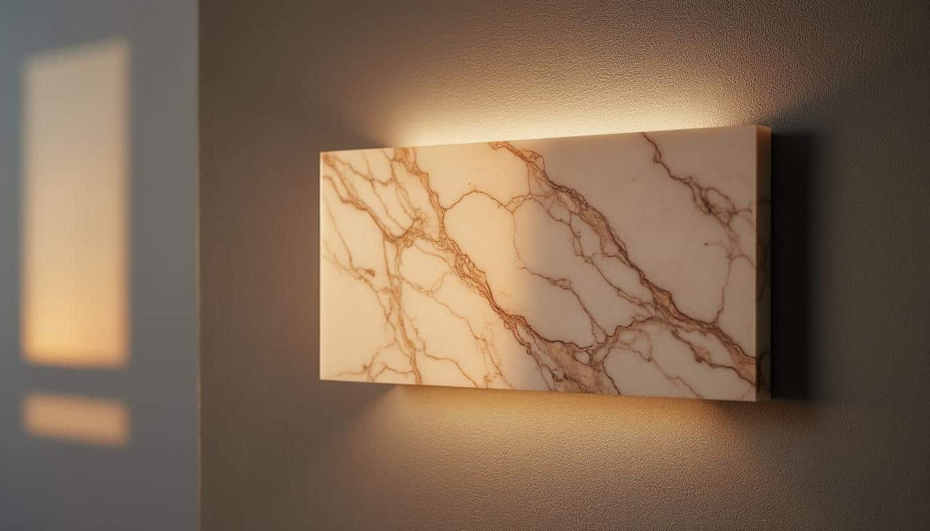Illustration: Pourquoi le marbre est-il un matériau d’exception pour un luminaire mural ?