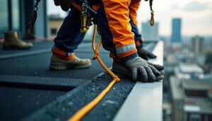 Pose de la ligne de vie : sécurité optimale pour travaux en hauteur