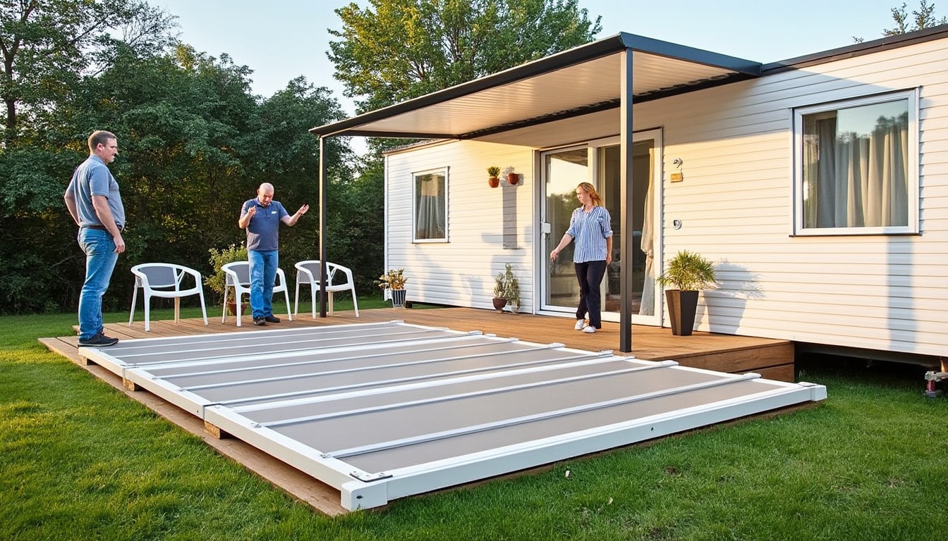 Illustration: Qu’est-ce qu’un kit de couverture pour terrasse de mobil-home ?