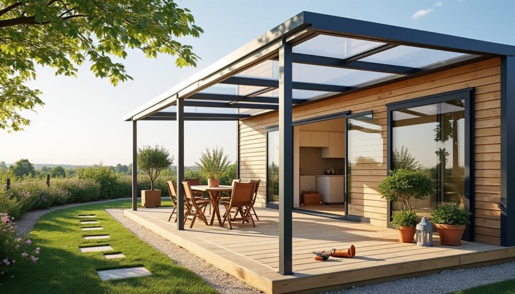 Kit de toiture mobil-home : guide complet pour une terrasse protégée