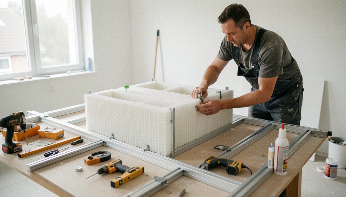 Monter une cloison alvéolaire Quickwall étape par étape