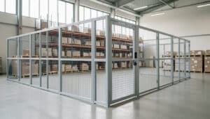Cloison grillagée industrielle pour atelier et entrepôt